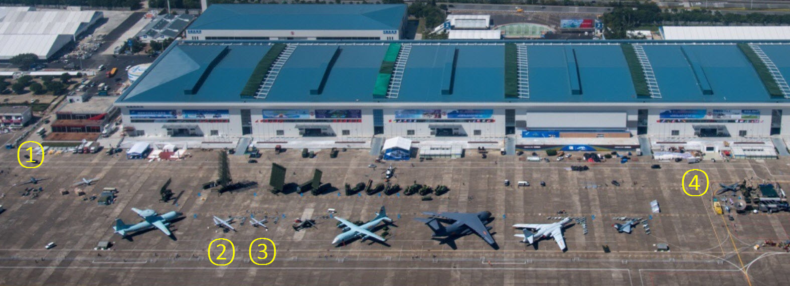 Une vue aérienne du site de l'Airshow China 2016 (Source : 罗韬1515)